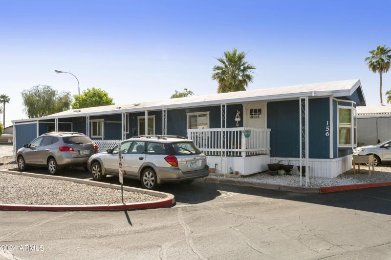 Front view - parking for two cars