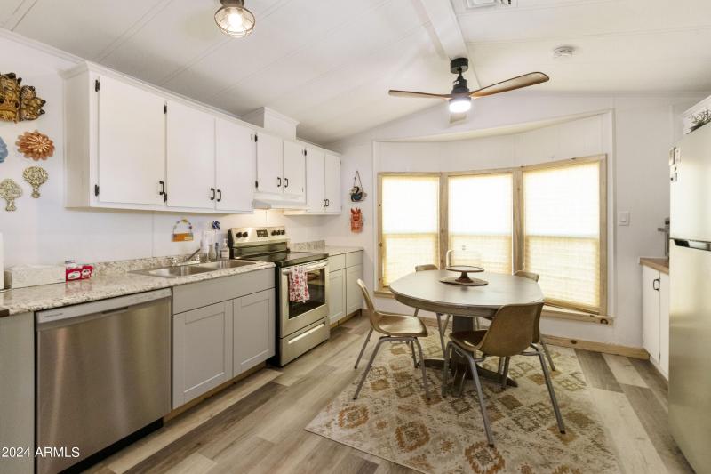 Kitchen with eating area