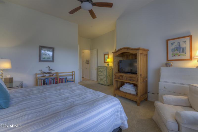 Main bedroom has second TV