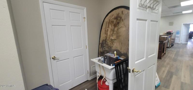 1113 G Ave stoarge door at the back