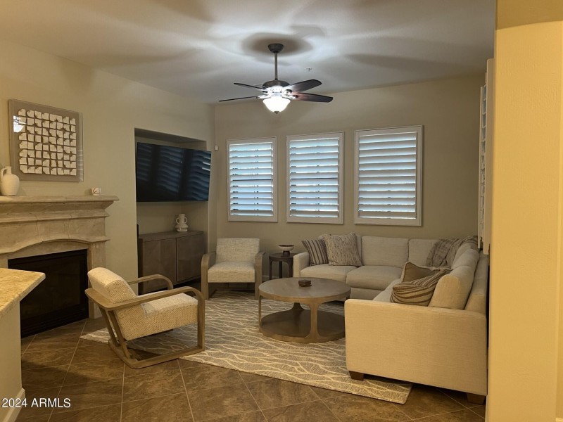 Living Room with Fire Place