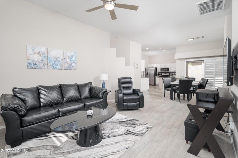 Living room with printer