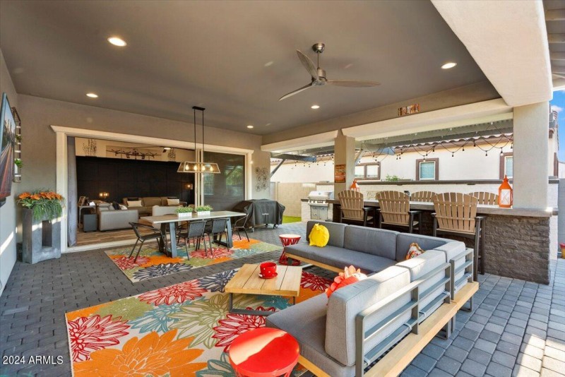 COVERED REAR PATIO TO GREAT ROOM