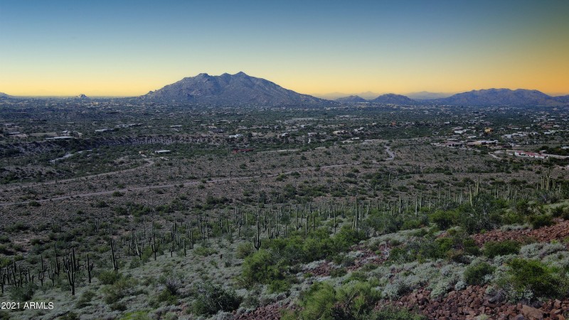 Views South to the Valley at Sunset