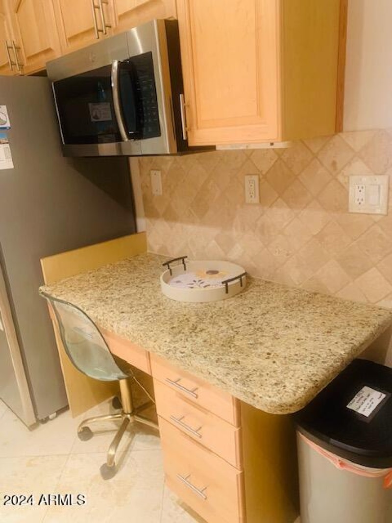 Desk area in kitchen