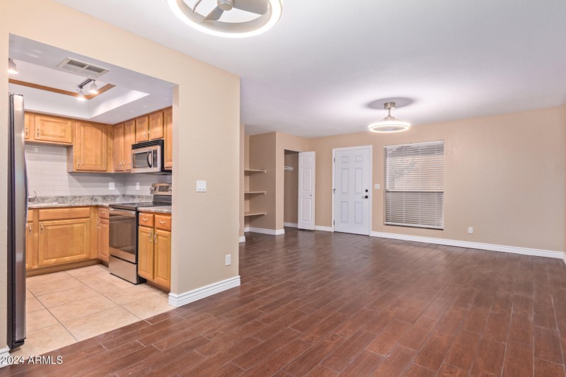 great room into kitchen