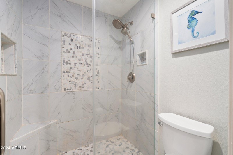 Remodeled primary bath & walk-in shower