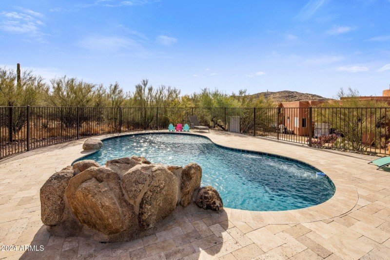 Backyard Pool with Desert Views