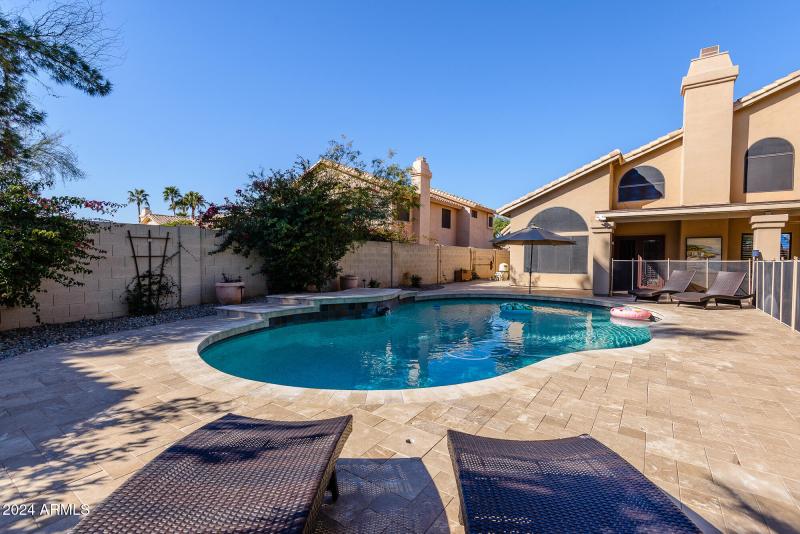 Pool with relaxing chairs