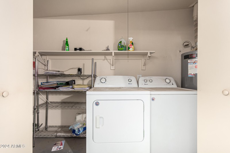 Laundry room with mail slot