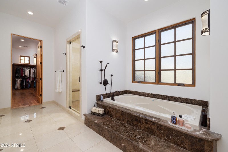 Primary Bath, Tub and Steam Shower