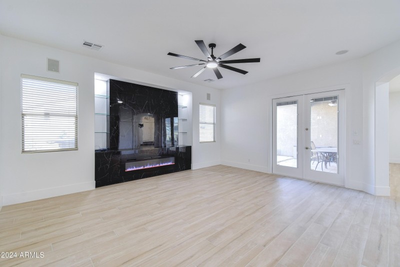 WOW - Custom Media Wall w Marble Tile