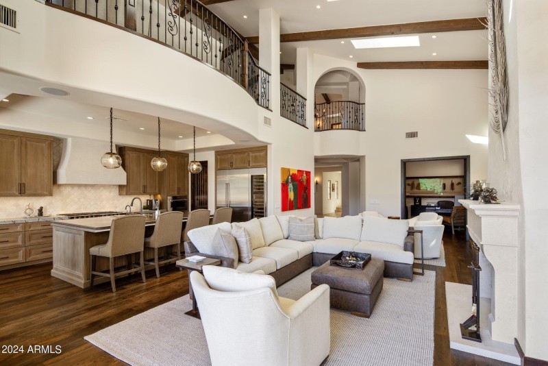 Great room w/view of Kitchen & Loft