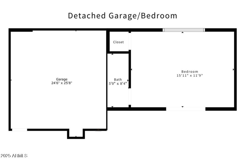 Detached garage and guest room