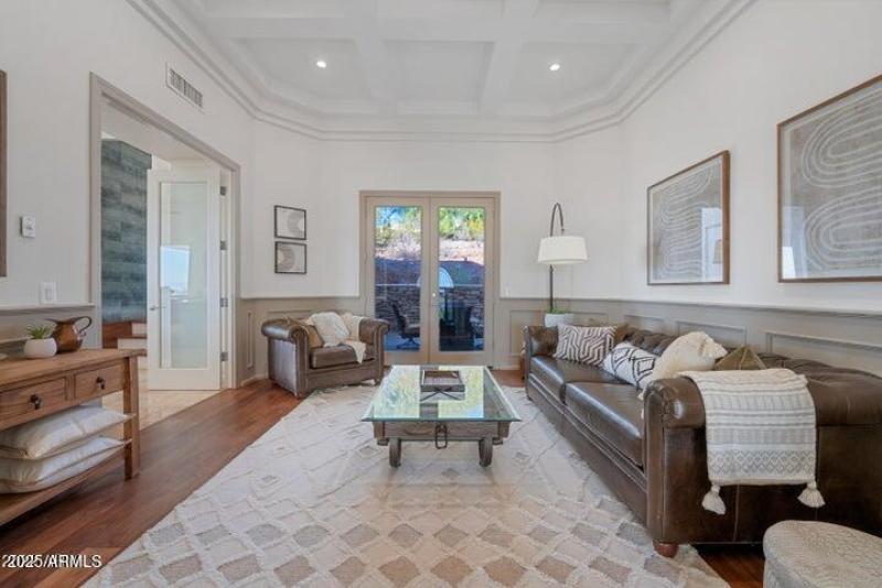 Living room with private patio