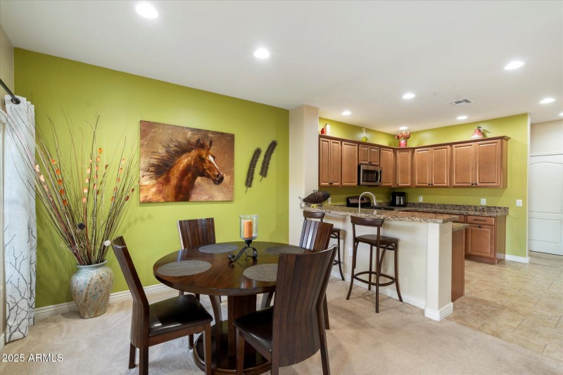 Room for large dining table.