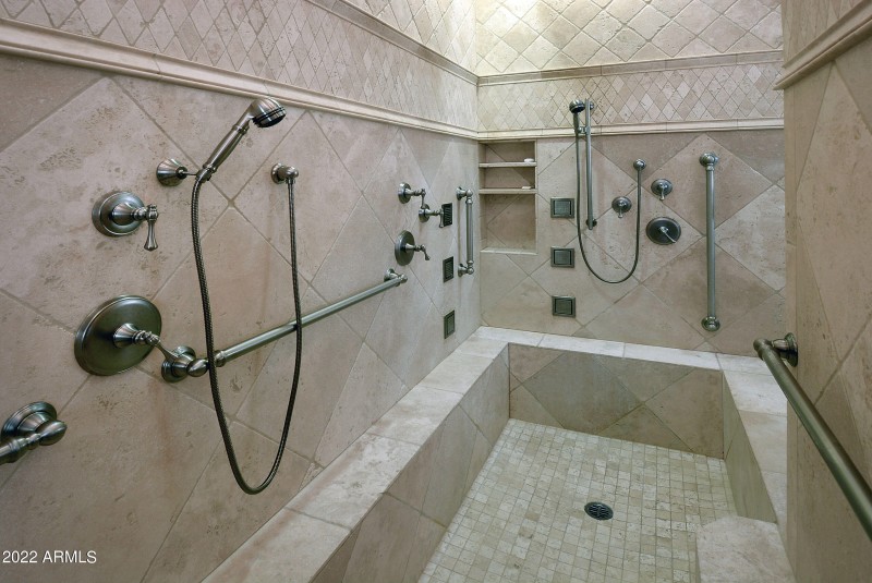 Huge custom shower.