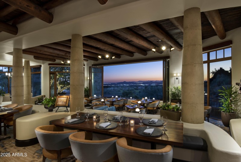 View of the valley at dusk