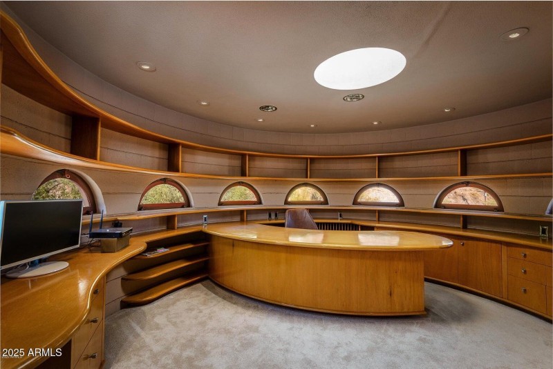 Private office atop the home