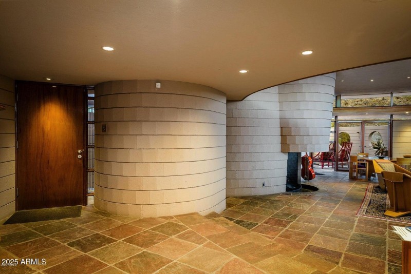 Entering home, family room on right