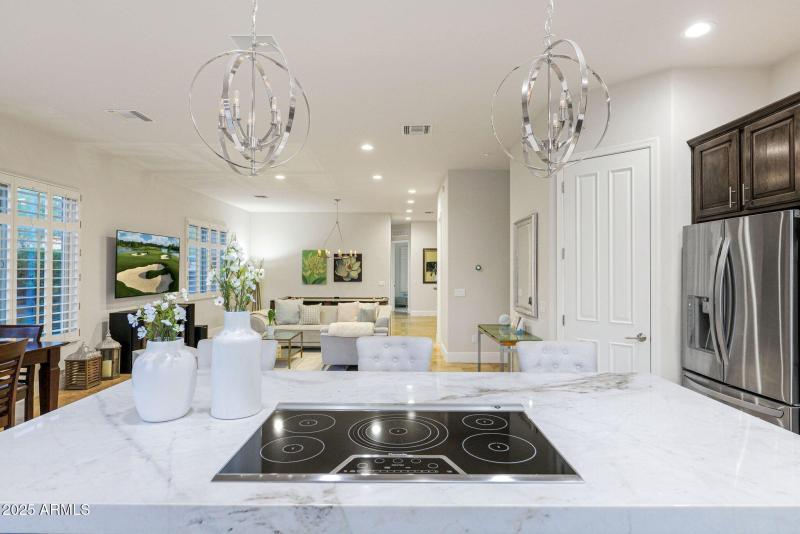 Kitchen with Thermador induction cooktop