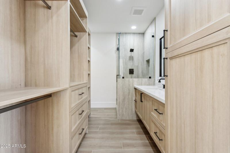 Custom designed closet