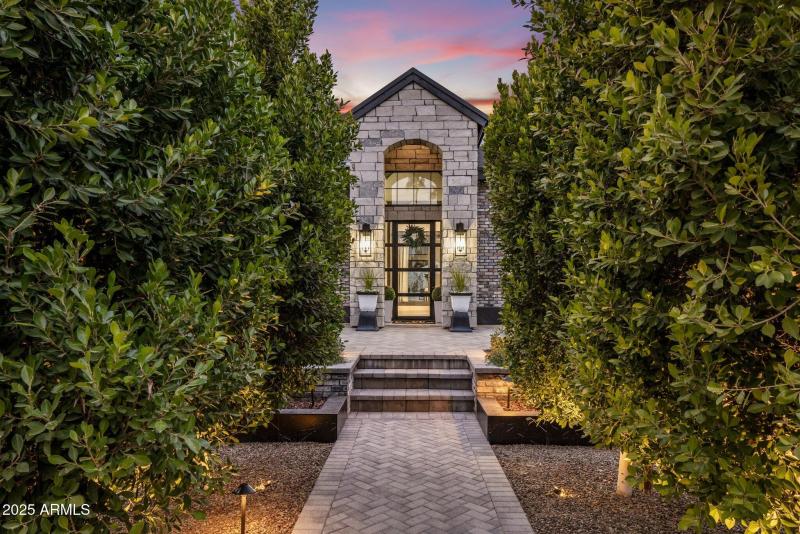 Magical walkway to front entry
