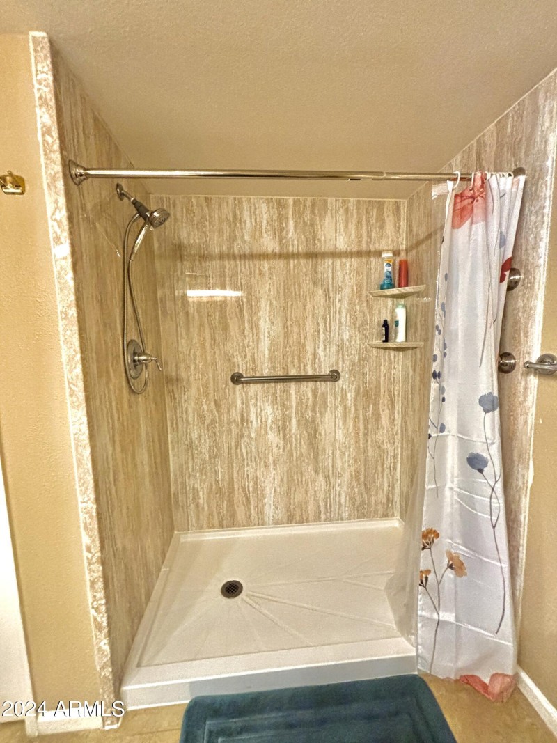 Newer Walk in shower with grab bars