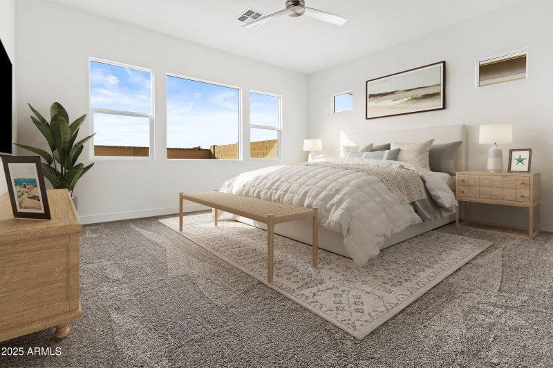 Primary Suite Virtually Staged