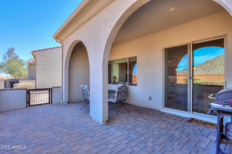 Enclosed paver patio