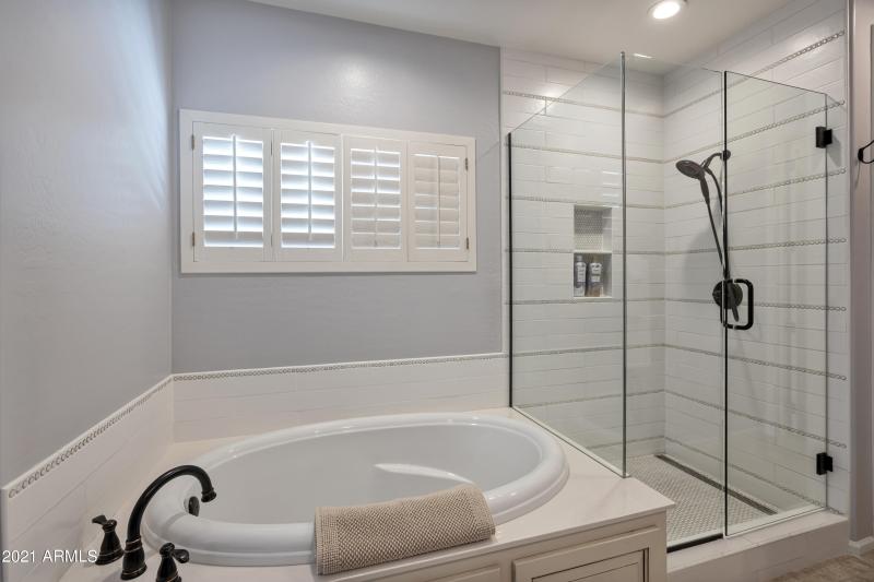 Master Bath tub and sep shower