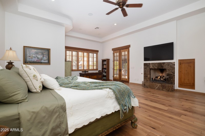 Primary Bedroom With Gas Fireplace