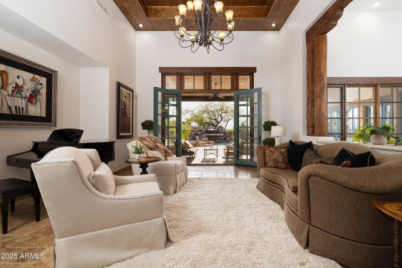 Living room open to Patio