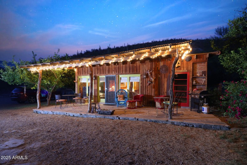 A Guest Casita at night