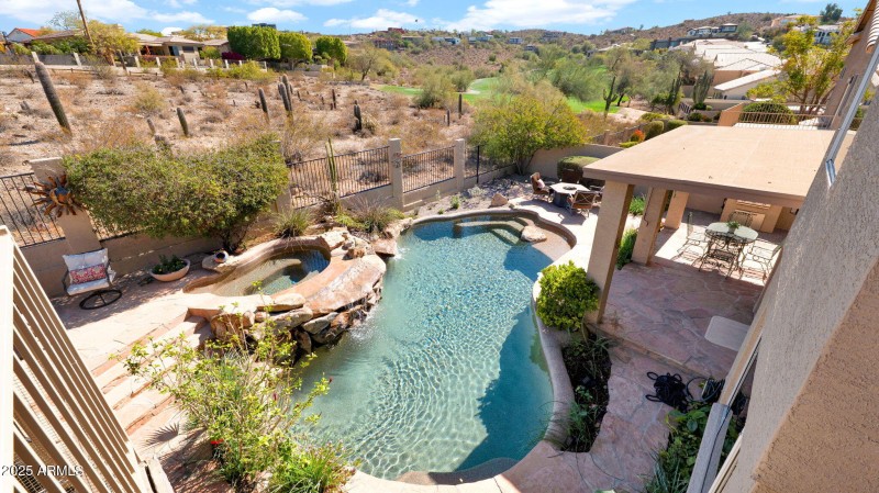 Pool vies from primary balcony