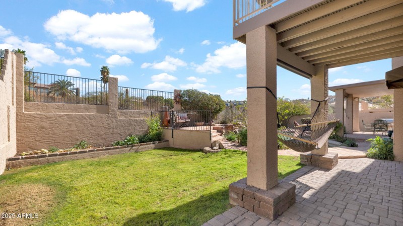 Grass, Garden and Second Covered Patio