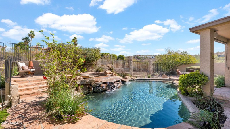 Pool and heated spa