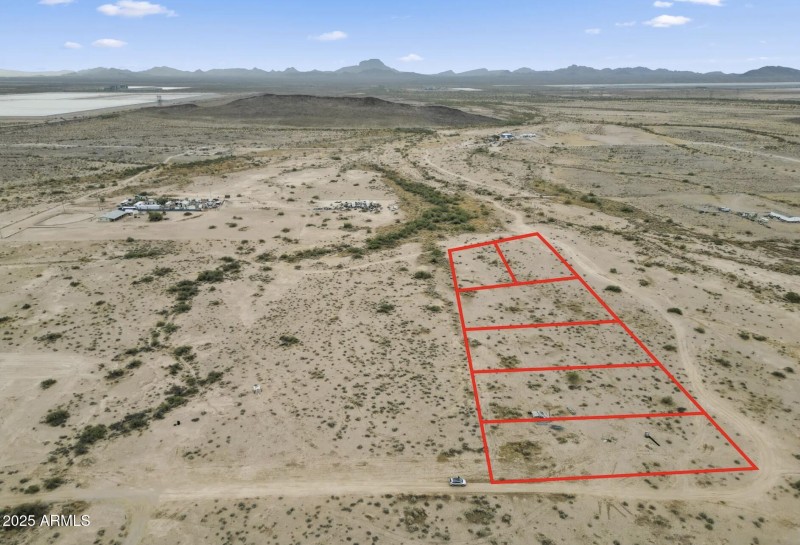 Aerial with lots superimposed