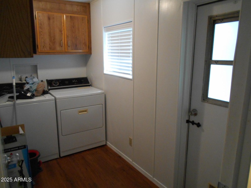 Laundry with cabinets