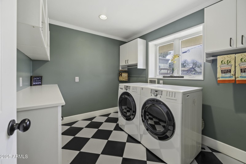 Generous sized laundry room