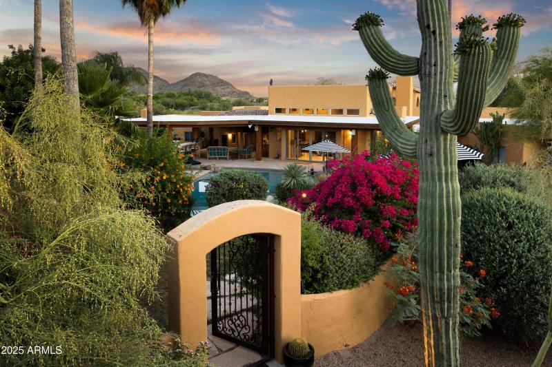 Gate to pool from Guest House