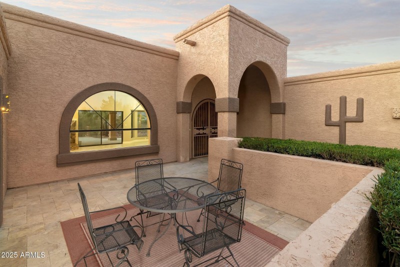 Front patio off master bedroom