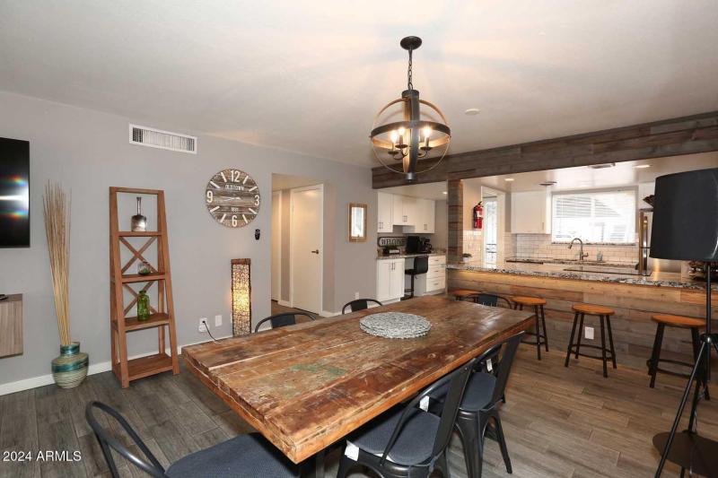 Dining Room overlooks Kitchen area