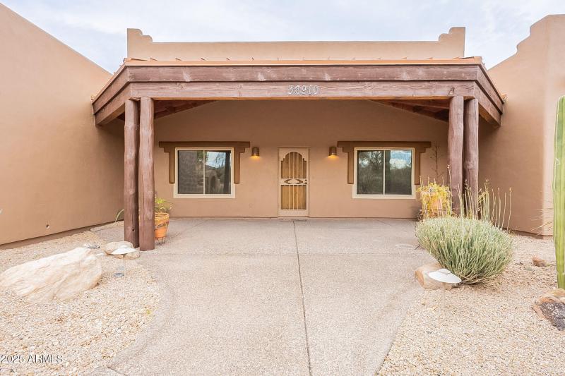Front door and patio