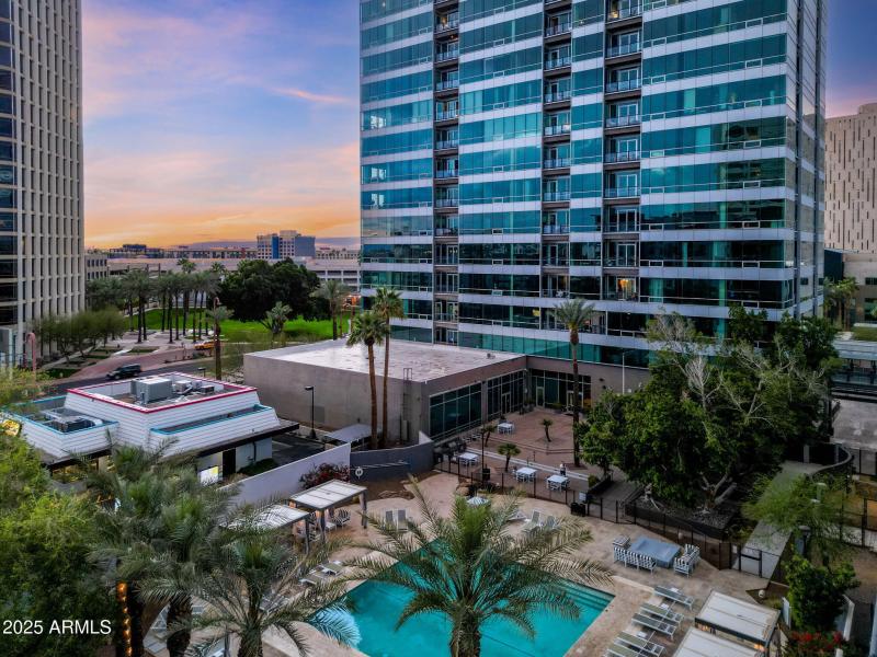 Aerial View of 1 E Lexington