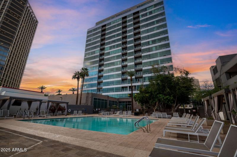 Community Pool at Sunset