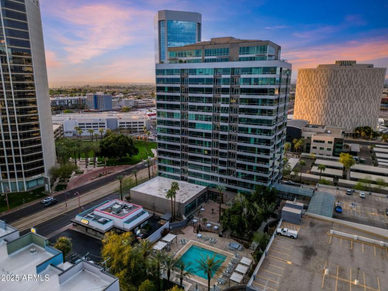 Aerial View of 1 E Lexington