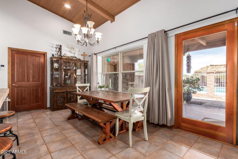 Dining Space Behind Kitchen Island
