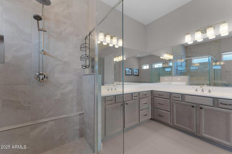 Large walk-in shower