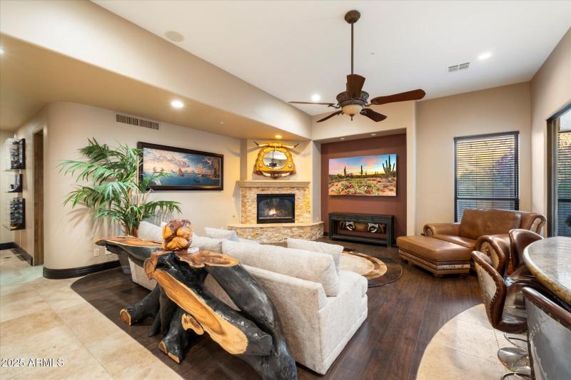 Cozy Family Room w/ Fireplace